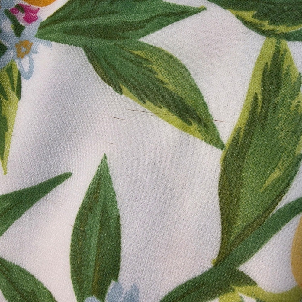 Ashley Stewart Lemon Print Cold Shoulder Dress Plus Size 30/32 NWT White Yellow - Picture 12 of 12